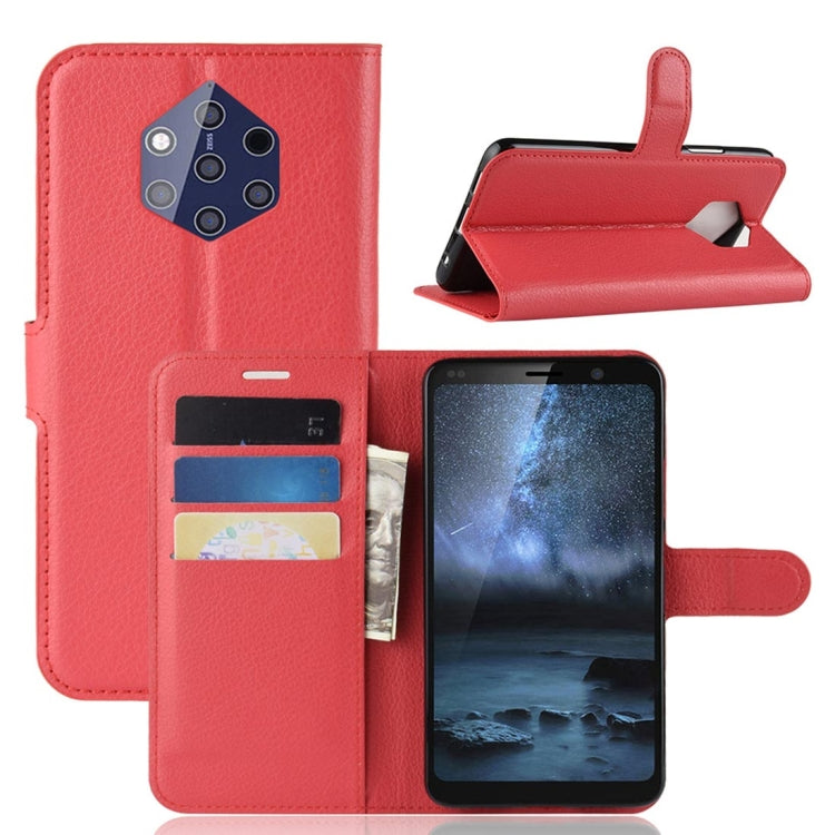 Litchi Texture Horizontal Flip PU Leather Case with Magnetic Buckle & Holder & Card Slots & Wallet For Nokia 9PureView