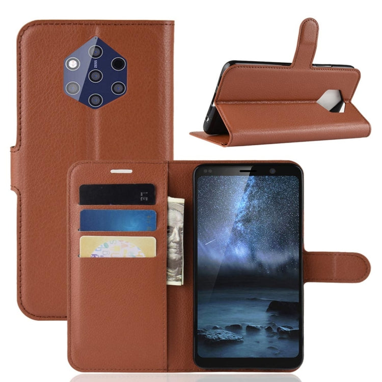 Litchi Texture Horizontal Flip PU Leather Case with Magnetic Buckle & Holder & Card Slots & Wallet For Nokia 9PureView