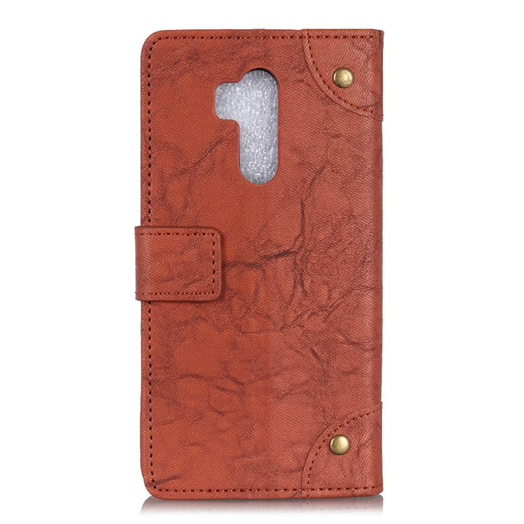 Copper Buckle Retro Crazy Horse Texture Horizontal Flip Leather Case for Nokia 8.1 / X7, with Holder & Card Slots & Wallet