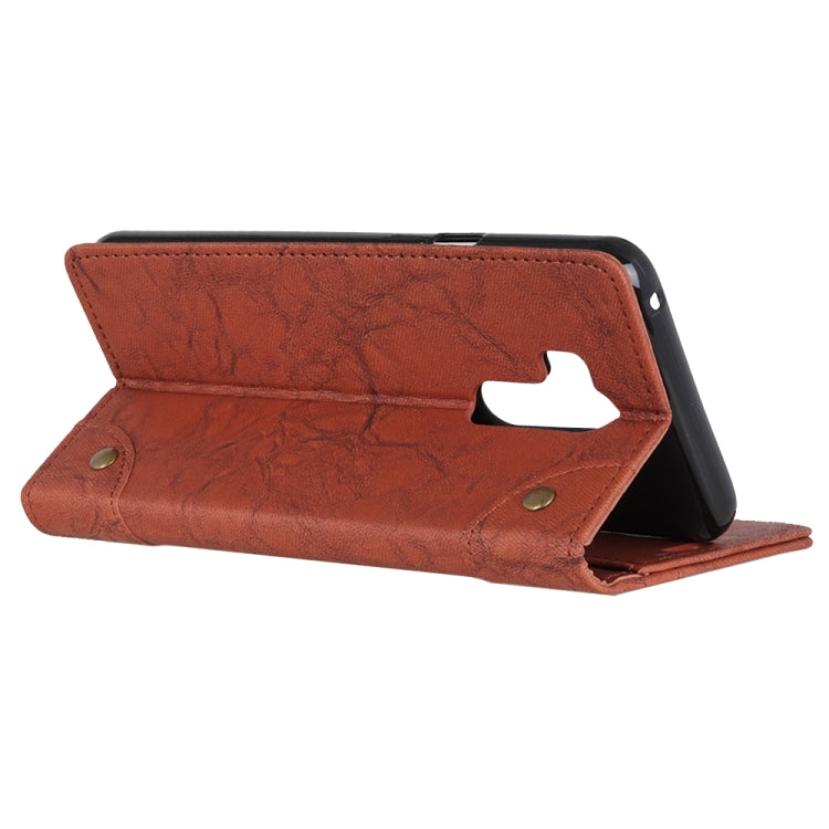Copper Buckle Retro Crazy Horse Texture Horizontal Flip Leather Case for Nokia 8.1 / X7, with Holder & Card Slots & Wallet