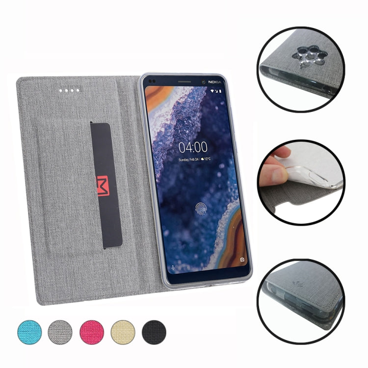 ViLi DMX Multifunctional Horizontal Flip Leather Case for Nokia 9 Pureview, with Card Slot & Holder