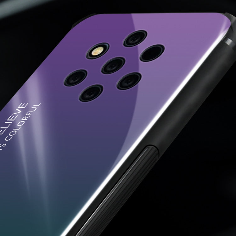 Gradient Color Glass Protective Case for Nokia 9
