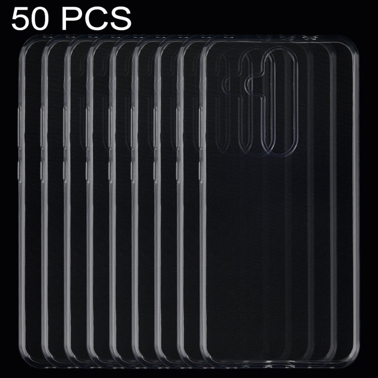 50 PCS 0.75mm Ultrathin Transparent TPU Soft Protective Case for Nokia X71