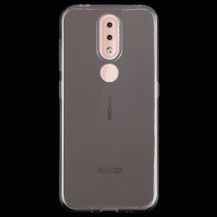 50 PCS 0.75mm Ultrathin Transparent TPU Soft Protective Case for Nokia 4.2