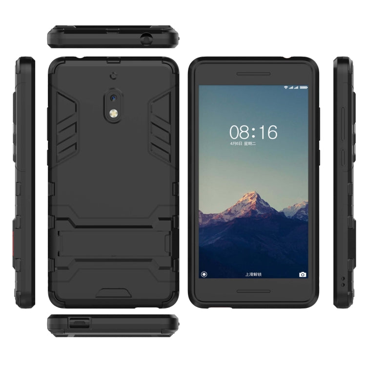 Shockproof PC + TPU Case for Nokia 2.1, with Holder