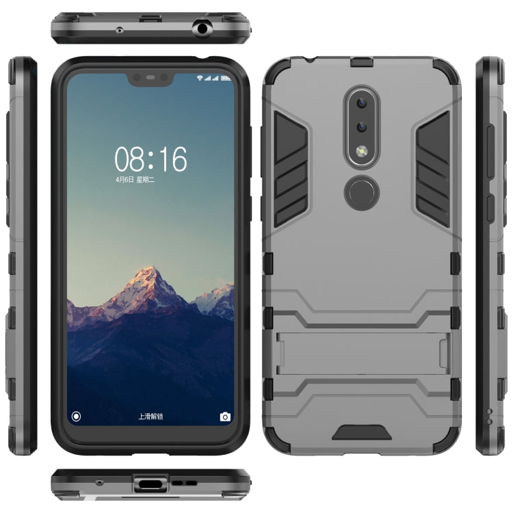 Shockproof PC + TPU Case for Nokia X6, with Holder