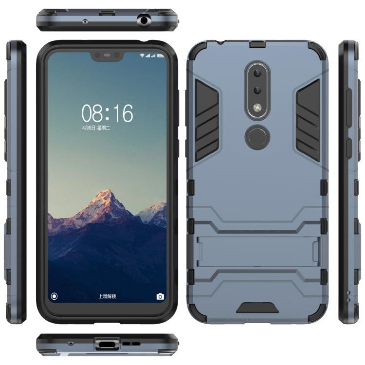 Shockproof PC + TPU Case for Nokia X6, with Holder