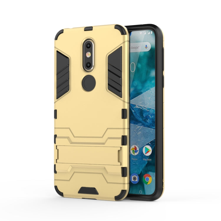 Shockproof PC + TPU Case for Nokia 7.1, with Holder