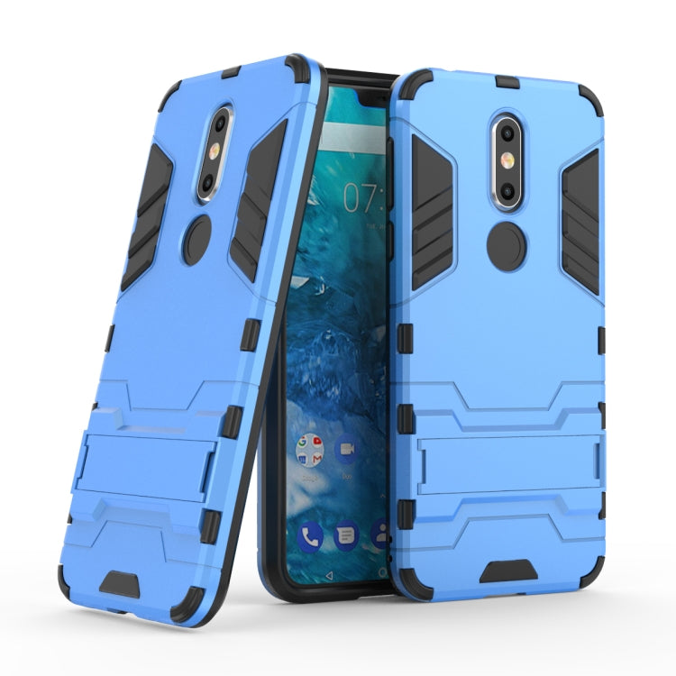 Shockproof PC + TPU Case for Nokia 7.1, with Holder