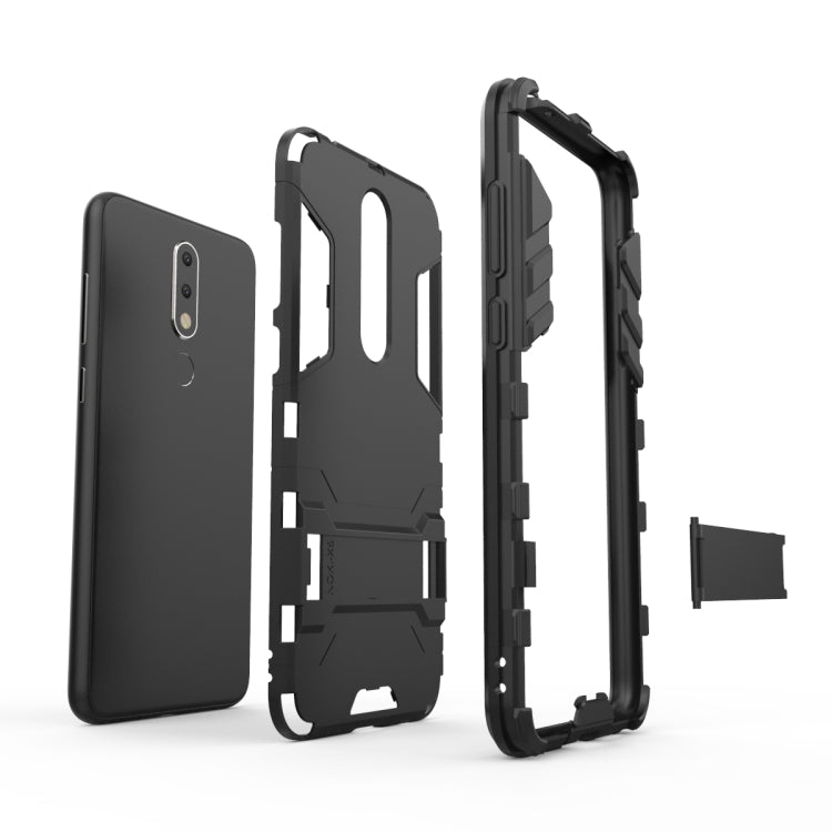 Shockproof PC + TPU Case for Nokia X5, with Holder