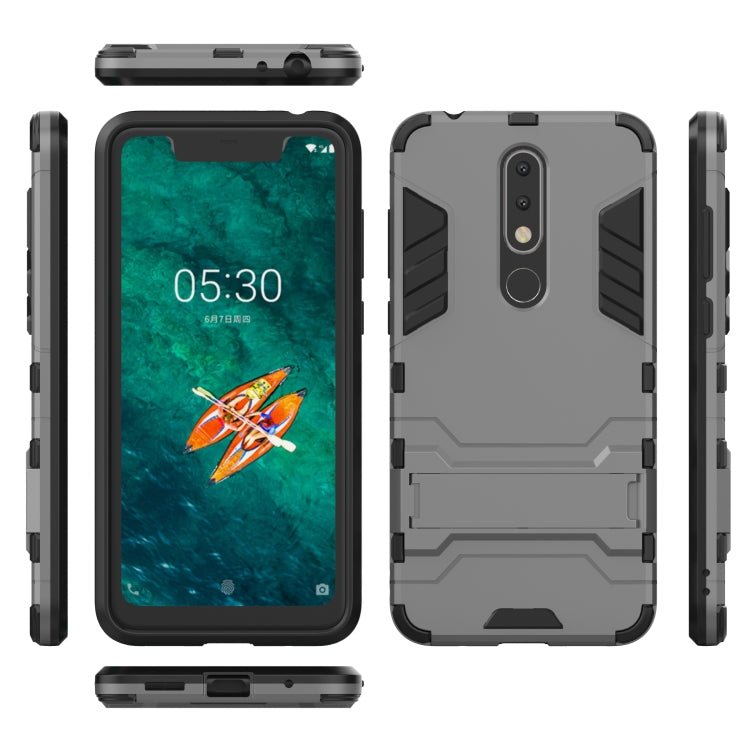 Shockproof PC + TPU Case for Nokia X5, with Holder