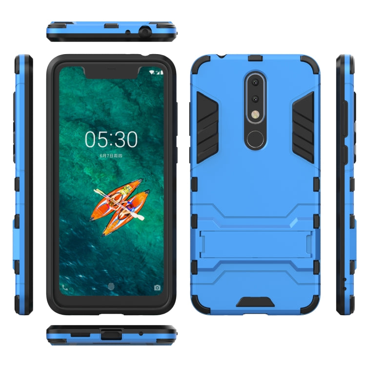 Shockproof PC + TPU Case for Nokia X5, with Holder