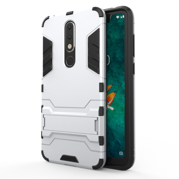 Shockproof PC + TPU Case for Nokia X5, with Holder