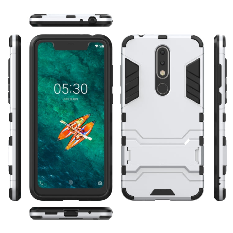 Shockproof PC + TPU Case for Nokia X5, with Holder