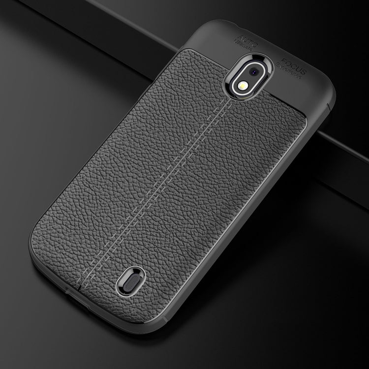 For Nokia 1 Litchi Texture Soft TPU Protective Back Cover Case