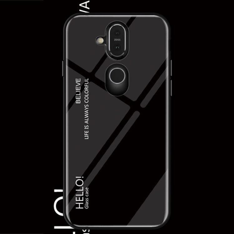 Gradient Color Glass Case for Nokia 7.1 Plus / X7