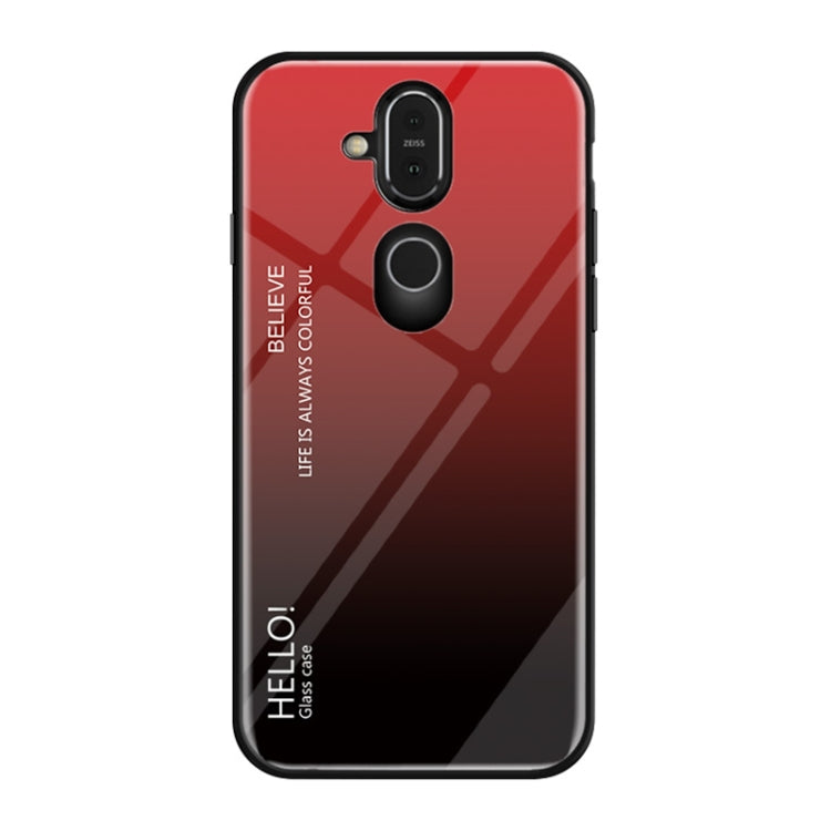 Gradient Color Glass Case for Nokia 7.1 Plus / X7
