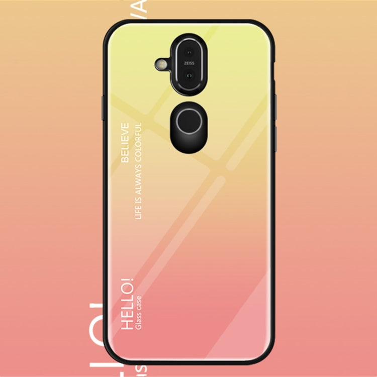 Gradient Color Glass Case for Nokia 7.1 Plus / X7