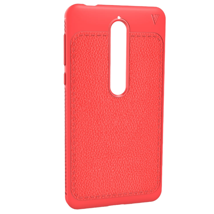 Lenuo Leshen Series for Nokia 6 (2018) TPU Litchi Texture Dropproof Protective Back Cover Case