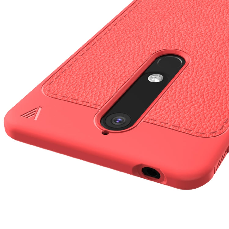 Lenuo Leshen Series for Nokia 6 (2018) TPU Litchi Texture Dropproof Protective Back Cover Case