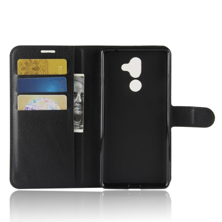 For Nokia 7 Plus PU + TPU Litchi Texture Horizontal Flip Leather Case with Wallet & Holder & Card Slots