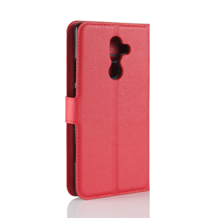 For Nokia 7 Plus PU + TPU Litchi Texture Horizontal Flip Leather Case with Wallet & Holder & Card Slots