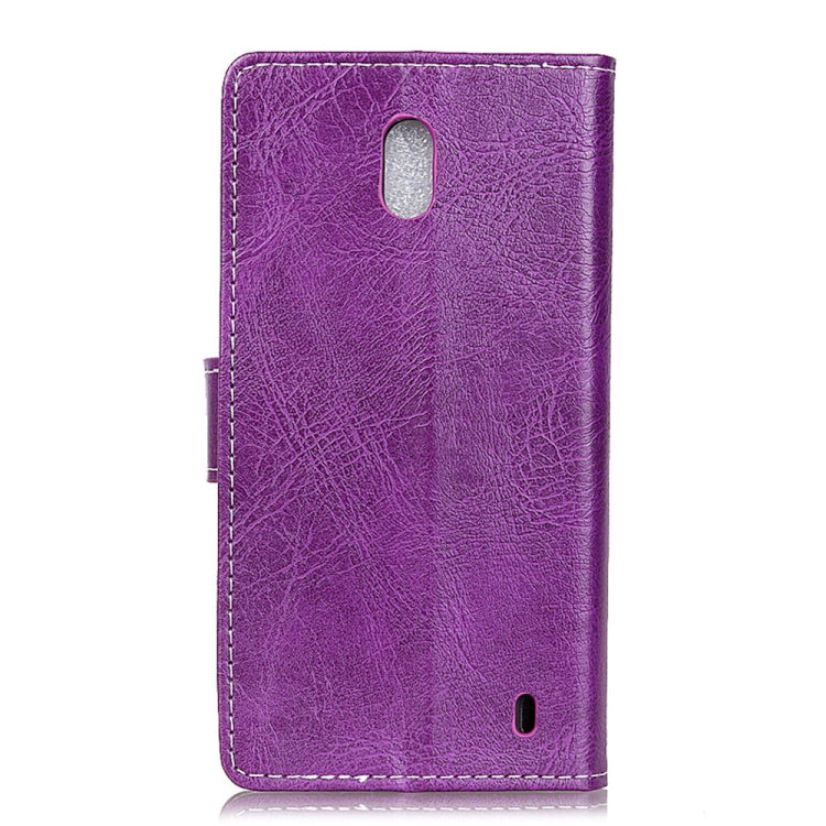 Retro Crazy Horse Texture Horizontal Flip Leather Case for Nokia 1 Plus, with Holder & Card Slots & Photo Frame