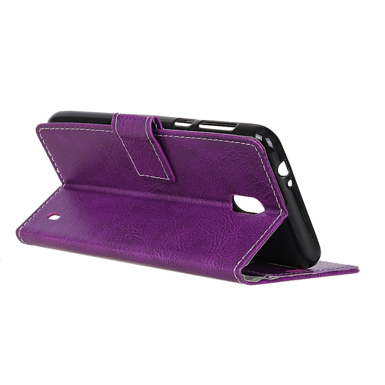 Retro Crazy Horse Texture Horizontal Flip Leather Case for Nokia 1 Plus, with Holder & Card Slots & Photo Frame