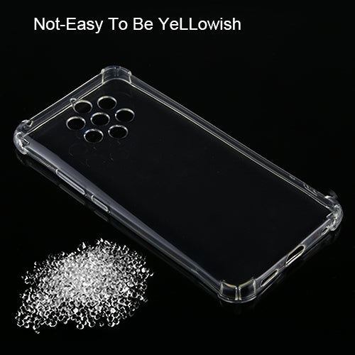 For Nokia 9 Four-Corner Shockproof Ultra-Thin Transparent TPU Case