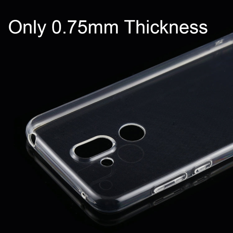 50 PCS 0.75mm Ultrathin Transparent TPU Soft Protective Case for Nokia X7