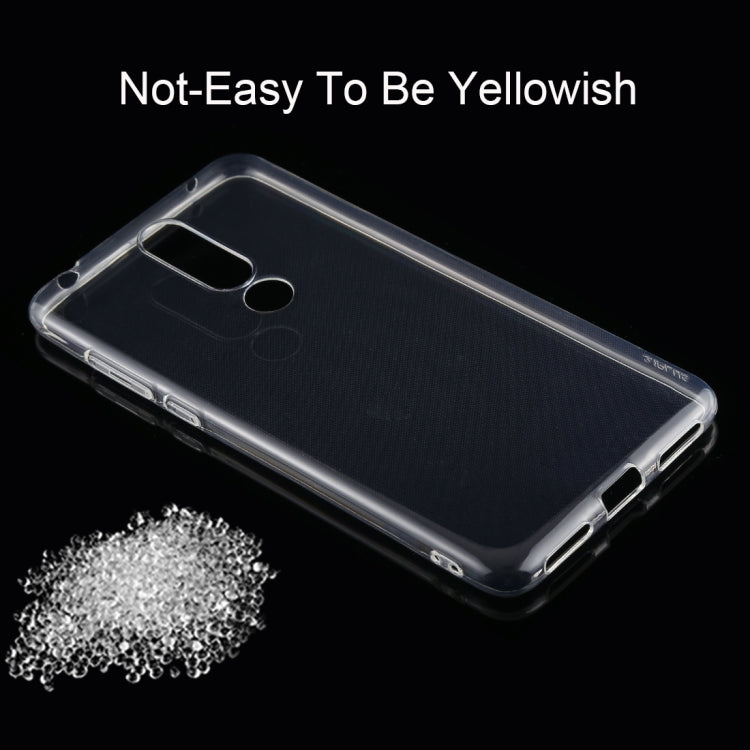 50 PCS 0.75mm Ultrathin Transparent TPU Soft Protective Case for Nokia 3.1 Plus