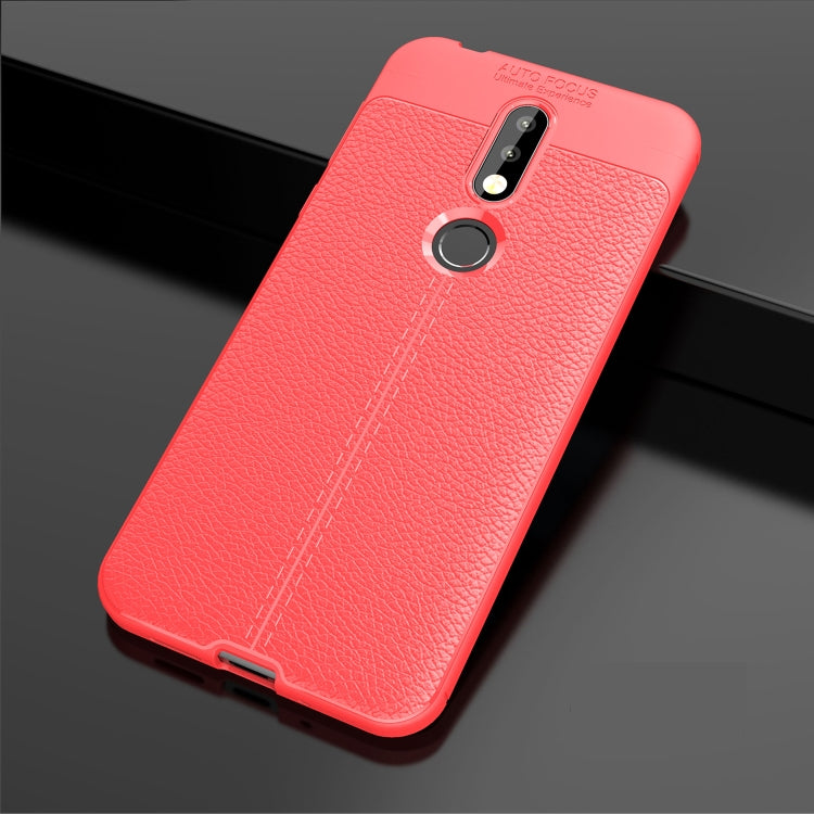 Litchi Texture TPU Shockproof Case for Nokia 7.1