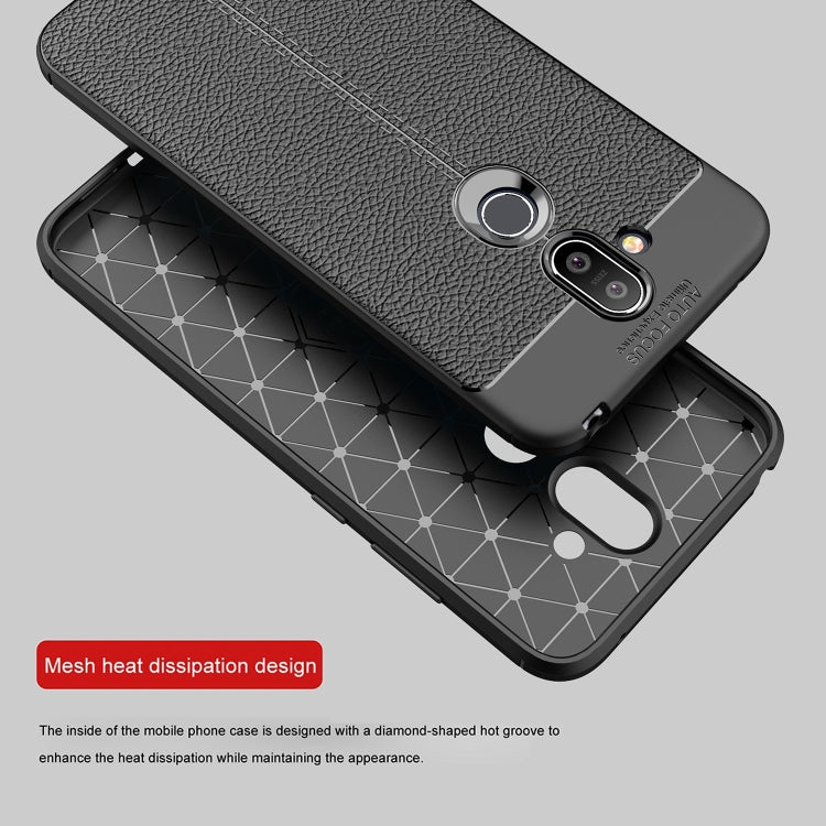 Litchi Texture TPU Shockproof Case for Nokia 7.1 Plus / X7