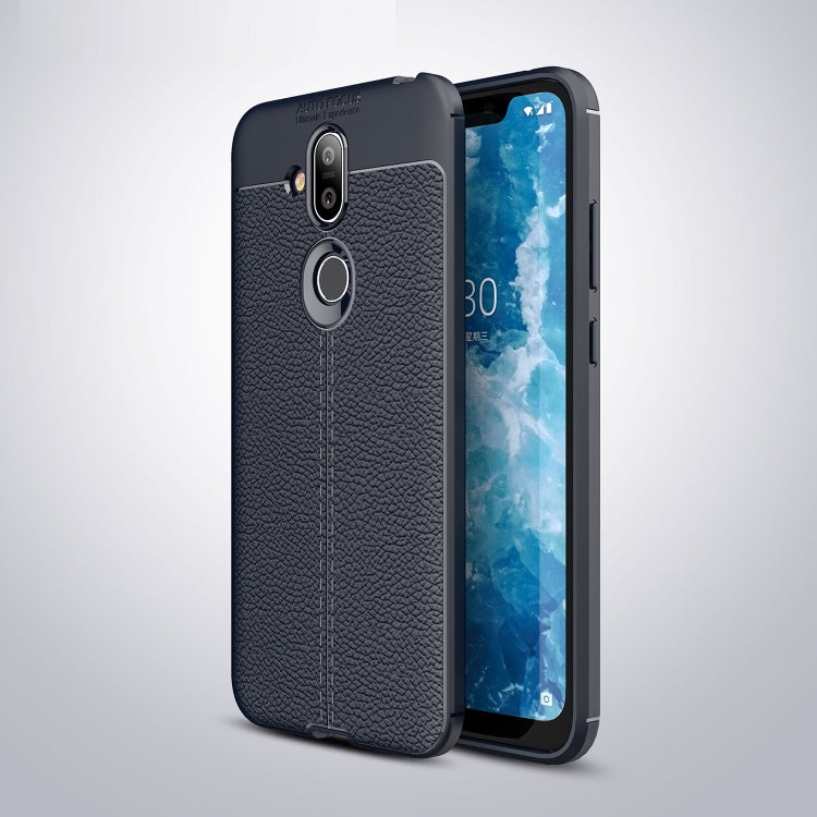 Litchi Texture TPU Shockproof Case for Nokia 7.1 Plus / X7