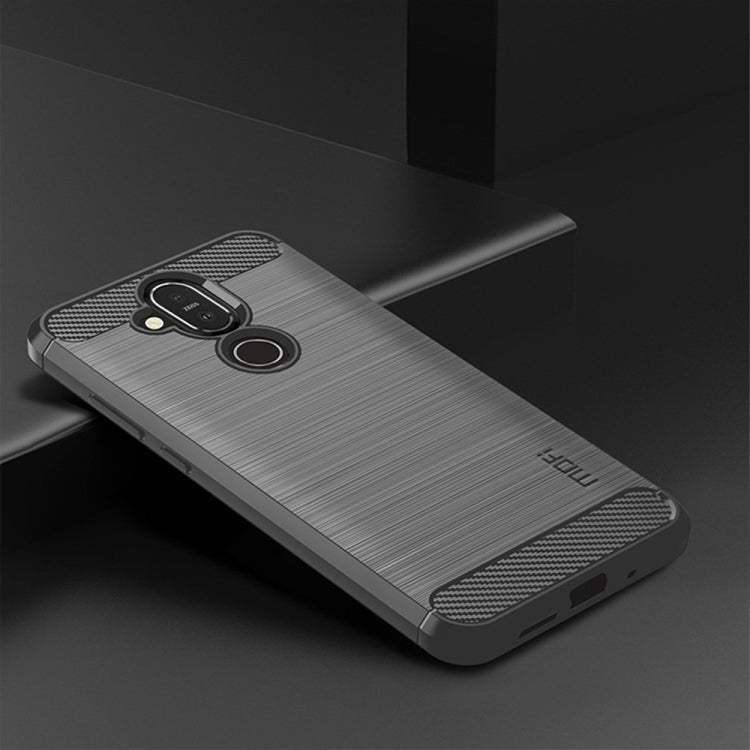 MOFI Brushed Texture Carbon Fiber TPU Case for Nokia 8.1 / X7