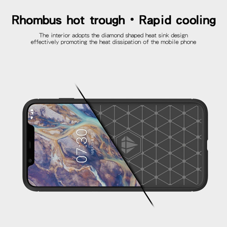 MOFI Brushed Texture Carbon Fiber TPU Case for Nokia 8.1 / X7