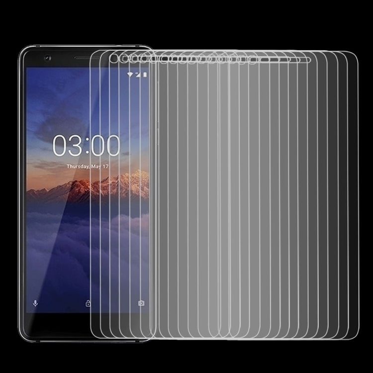 50 PCS 9H 2.5D Tempered Glass Film for Nokia 3.1