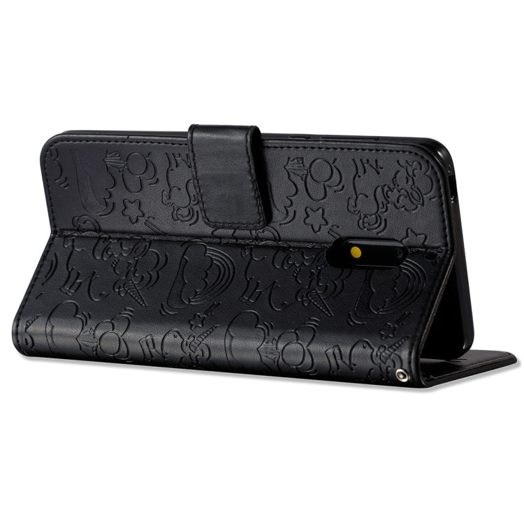 For Nokia 6/N6 Embossed Horse Cloud Print Horizontal Flip Leather Case with Holder & Card Slots & Wallet & Lanyard