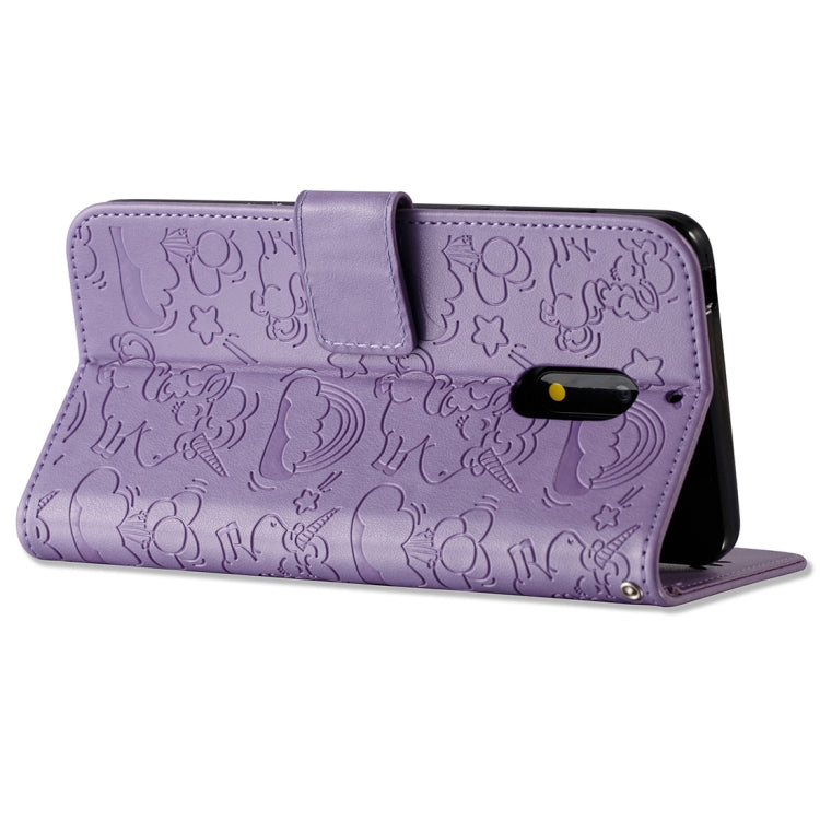 For Nokia 6/N6 Embossed Horse Cloud Print Horizontal Flip Leather Case with Holder & Card Slots & Wallet & Lanyard