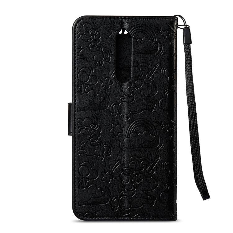 For Nokia N8 Pressed Horse Cloud Print Horizontal Flip Leather Case with Holder & Card Slots & Wallet & Lanyard