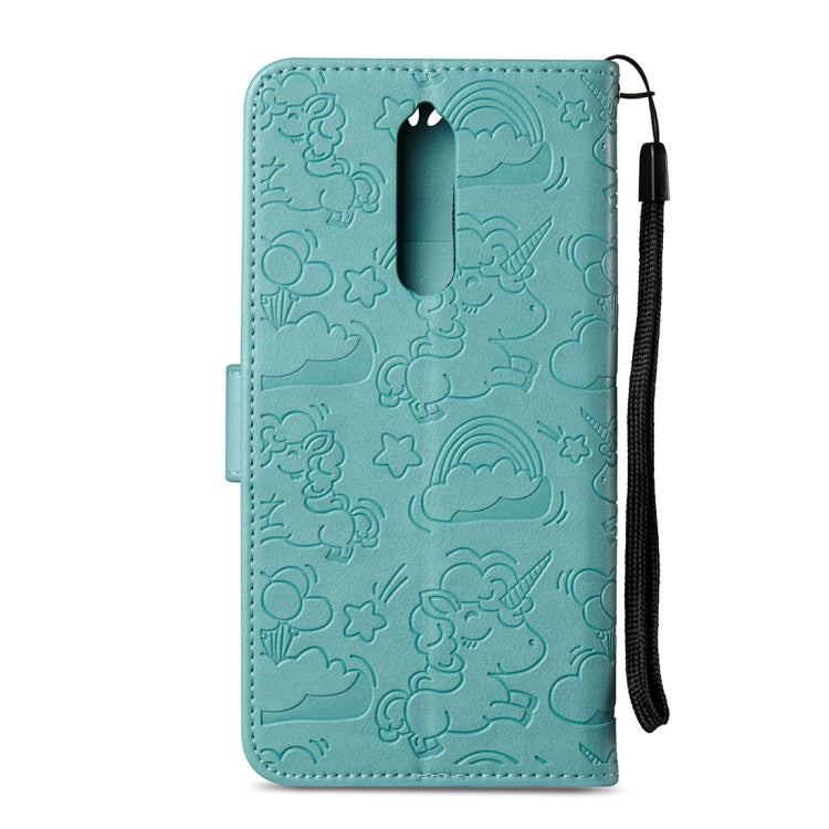 For Nokia N8 Pressed Horse Cloud Print Horizontal Flip Leather Case with Holder & Card Slots & Wallet & Lanyard