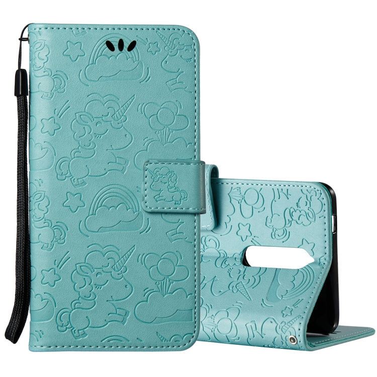 For Nokia N8 Pressed Horse Cloud Print Horizontal Flip Leather Case with Holder & Card Slots & Wallet & Lanyard