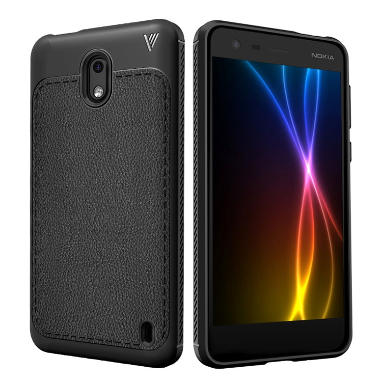 Lenuo Leshen Series for Nokia 2 TPU Litchi Texture Dropproof Protective Back Cover Case