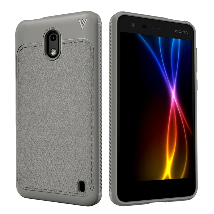 Lenuo Leshen Series for Nokia 2 TPU Litchi Texture Dropproof Protective Back Cover Case