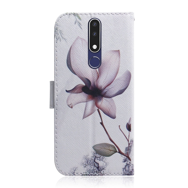 Magnolia Flower Pattern Coloured Drawing Horizontal Flip Leather Case for Nokia 3.1 Plus, with Holder & Card Slots & Wallet