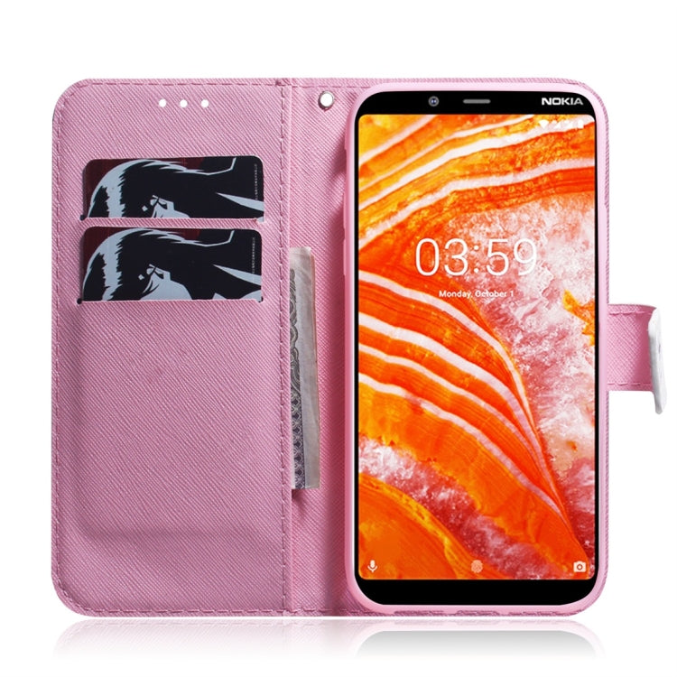 Magnolia Flower Pattern Coloured Drawing Horizontal Flip Leather Case for Nokia 3.1 Plus, with Holder & Card Slots & Wallet