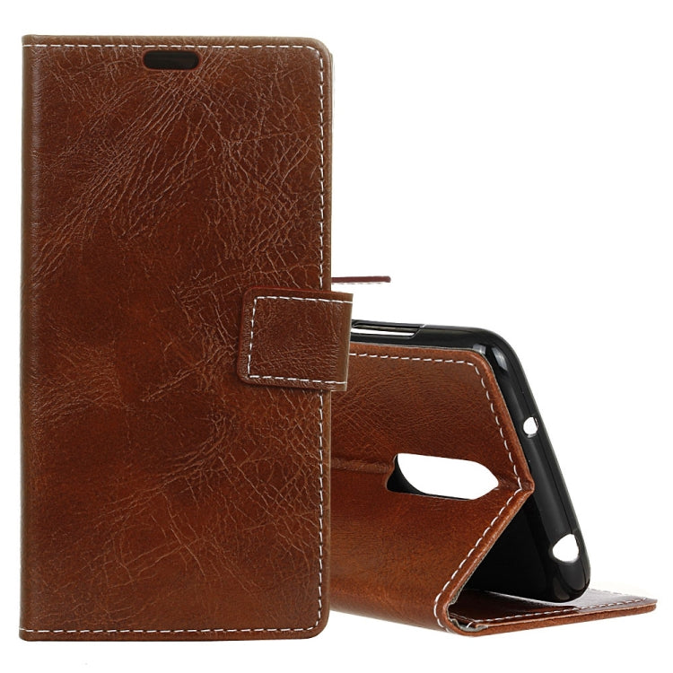 Retro Crazy Horse Texture Horizontal Flip Leather Case for Nokia X6 / 6.1 Plus, with Holder & Card Slots & Wallet & Photo Frame