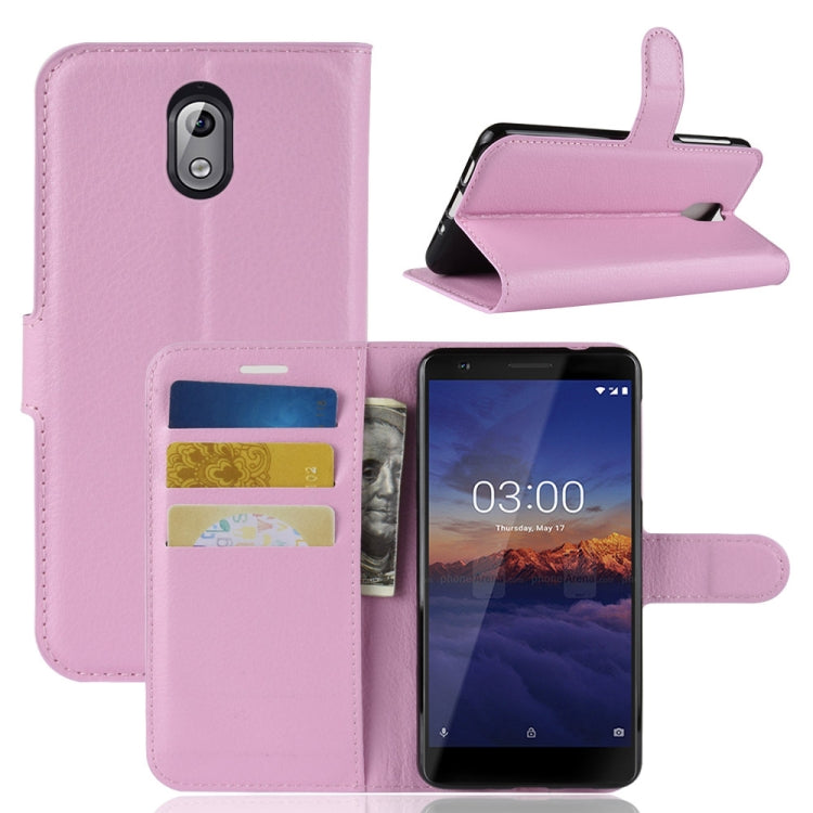 Litchi Texture Horizontal Flip Leather Case for Nokia 3.1, with Wallet & Holder & Card Slots