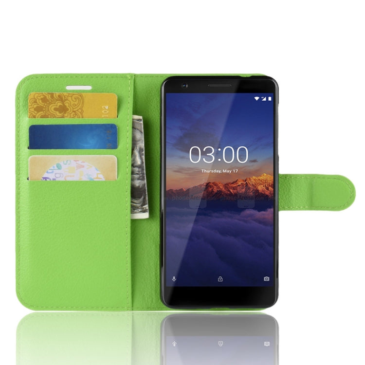 Litchi Texture Horizontal Flip Leather Case for Nokia 3.1, with Wallet & Holder & Card Slots