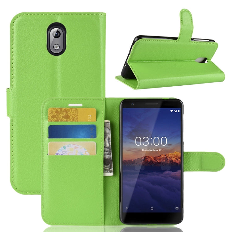 Litchi Texture Horizontal Flip Leather Case for Nokia 3.1, with Wallet & Holder & Card Slots